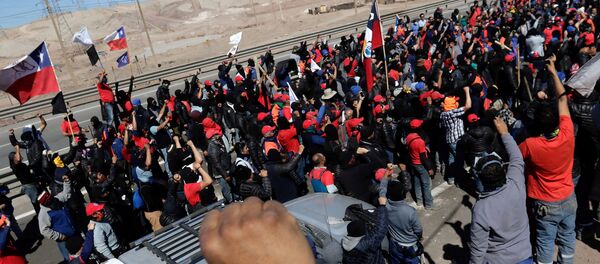 Huelga minera en Chile - Sputnik Mundo