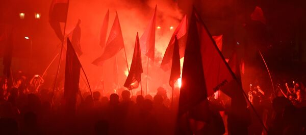 Women take part in a rally to mark International Women's Day in Santiago, Chile - Sputnik Mundo