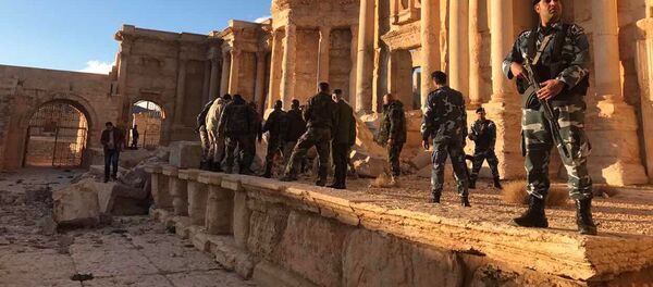 Militares sirios en Palmira - Sputnik Mundo
