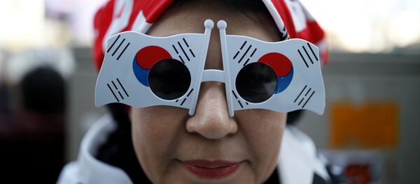 Las gafas en forma de banderas de Corea del Sur - Sputnik Mundo