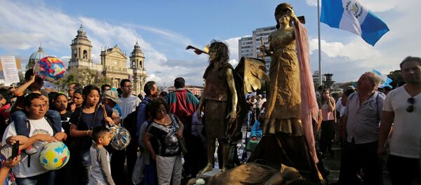 Manifestaciones en la Ciudad de Guatemala - Sputnik Mundo