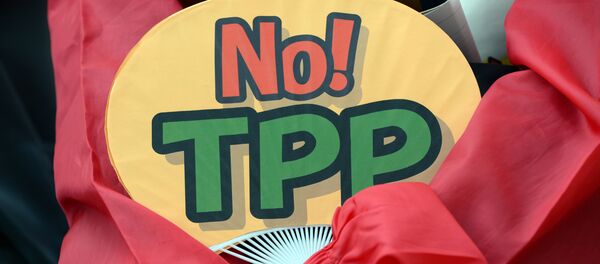Demostración contra el TPP (archivo) - Sputnik Mundo