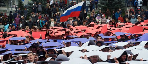 La celebración del tercer aniversario del retorno de Crimea a la Federación de Rusia La celebración del tercer aniversario del retorno de Crimea a la Federación de Rusia - Sputnik Mundo