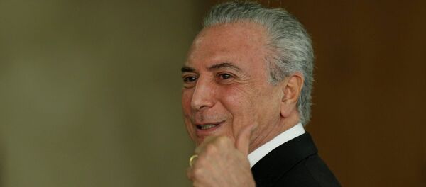 El Presidente de Brasil, Michel Temer El Presidente de Brasil, Michel Temer - Sputnik Mundo