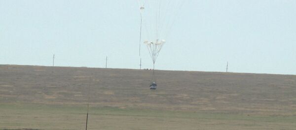 Un equipo militar se lanza en paracaídas: maniobras en Crimea (vídeo) - Sputnik Mundo