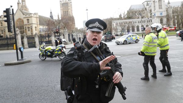 Tiroteo frente al Parlamento británico - Sputnik Mundo