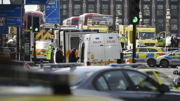 Lugar del atentado en Londres - Sputnik Mundo