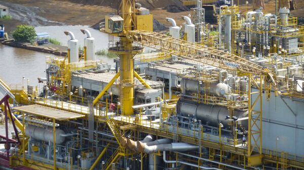 Una plataforma petrolífera de PDVSA en la Faja del Orinoco Una plataforma petrolífera de PDVSA en la Faja del Orinoco - Sputnik Mundo