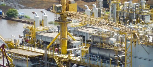 Una plataforma petrolífera de PDVSA en la Faja del Orinoco Una plataforma petrolífera de PDVSA en la Faja del Orinoco - Sputnik Mundo