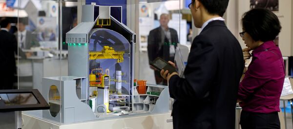 Un modelo de la central nuclear de Westinghouse Un modelo de la central nuclear de Westinghouse - Sputnik Mundo