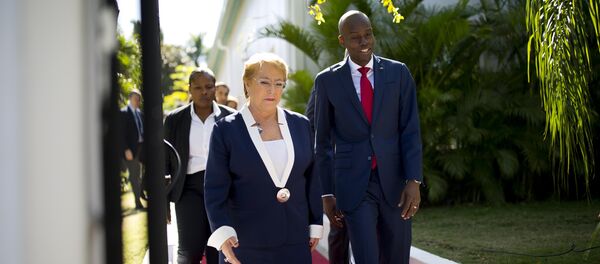 Presidenta de Chile, Michelle Bachelet, y presidente de Haiti, Jovenel Moise - Sputnik Mundo
