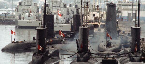 A view of Peruvian submarines and patrol craft moored in the port of Callao during Operation UNITAS XXV. A view of Peruvian submarines and patrol craft moored in the port of Callao during Operation UNITAS XXV. - Sputnik Mundo