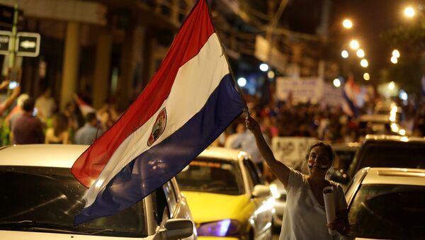 Marcha contra la reelección presidencial en Asunción - Sputnik Mundo