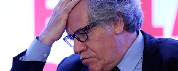 Organization of American States (OAS) Secretary-General Luis Almagro gestures during the Democratic Solidarity in Latin America meeting organised by Forum 2000 Foundation in Mexico City - Sputnik Mundo