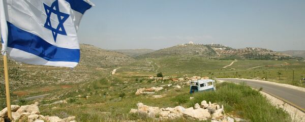 La bandera de Israel en el asentamiento del Valle de Shiló (archivo) - Sputnik Mundo