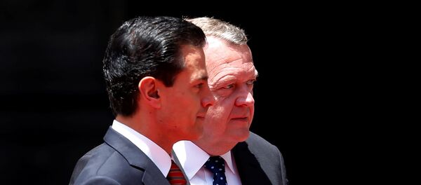 Enrique Peña Nieto, presidente de México, y Lars Lokke Rasmussen, primer ministro de Dinamarca - Sputnik Mundo