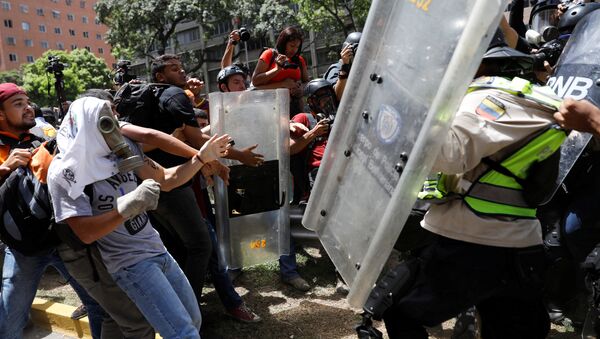 Choques en Caracas - Sputnik Mundo