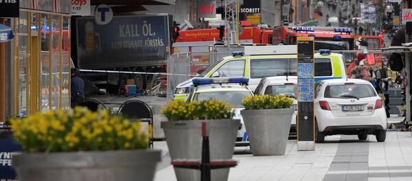 Lugar del atropello en Estocolmo - Sputnik Mundo