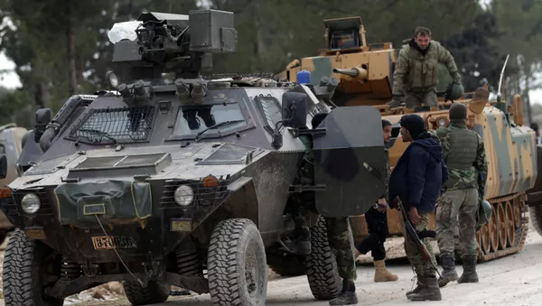 Las tropas turcas y los efectivos del Ejército Libre sirio (Archivo) - Sputnik Mundo