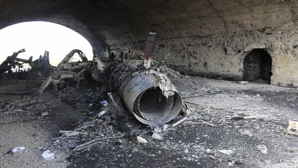 Consecuencias del bombardeo de EEUU en Shairat Consecuencias del bombardeo de EEUU en Shairat - Sputnik Mundo