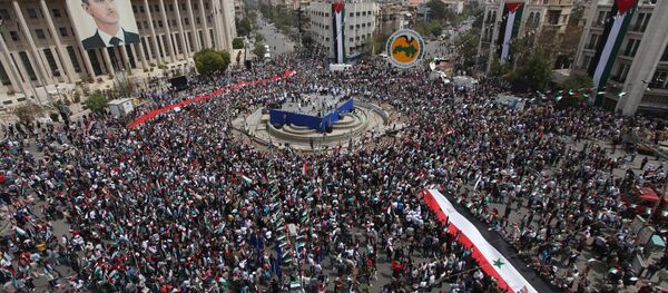 Manifestación en Damasco (archivo) - Sputnik Mundo