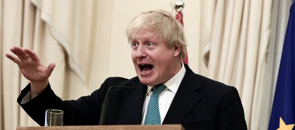 British Foreign Secretary Boris Johnson answers a question during a joint press conference with Greek Foreign Minister Nikos Kotzias (not pictured) following their meeting at the Foreign Ministry in Athens - Sputnik Mundo