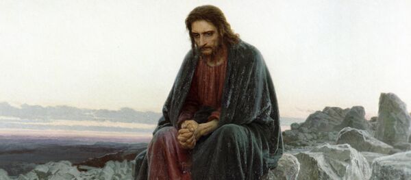 'Cristo en el desierto', cuadro del artista Iván Kramskói (reproducción) - Sputnik Mundo