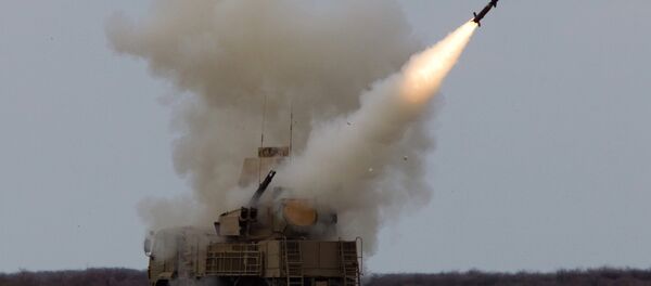 Rocket launch by the Pantsir-S surface-to-air missile system during an exercise (air defense conference) of the Air Defense soldiers. Ashuluk firing ground, Astrakhan region - Sputnik Mundo
