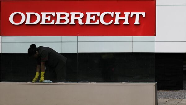 El logo de Odebrecht (archivo) - Sputnik Mundo