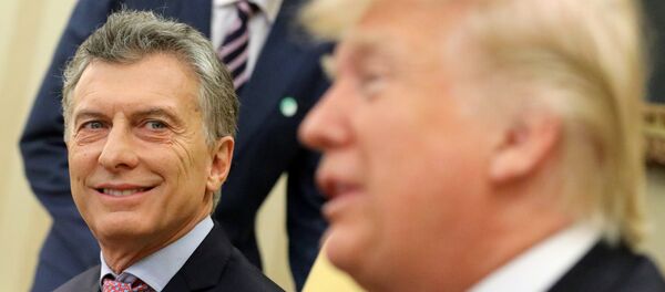 Presidente de Argentina, Mauricio Macri, presidente de EEUU, Donald Trump Presidente de Argentina, Mauricio Macri, presidente de EEUU, Donald Trump - Sputnik Mundo