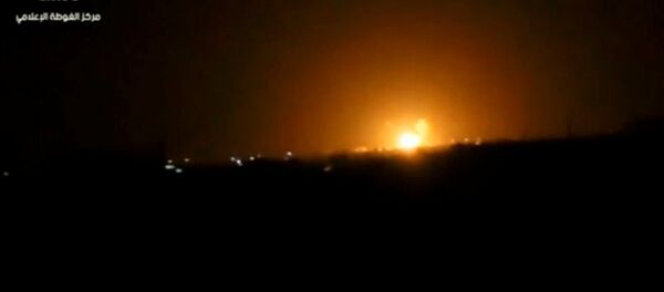 Una explosión cerca de Damasco tras un ataque israelí (archivo, imágen referencial) - Sputnik Mundo