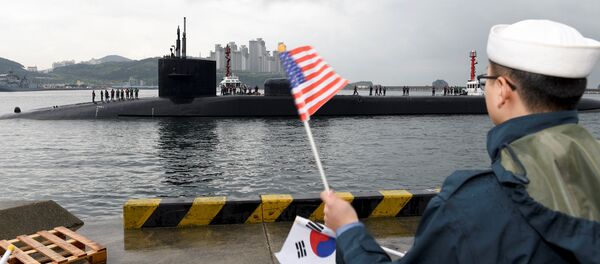 USS Michigan en Busan, Corea del Sur - Sputnik Mundo