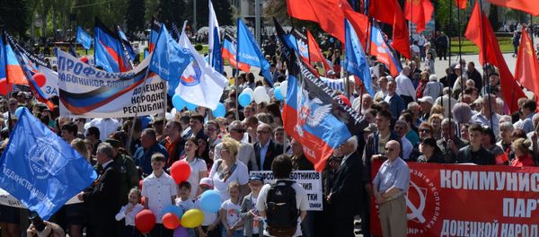 La marcha del 1 de mayo en Donetsk - Sputnik Mundo