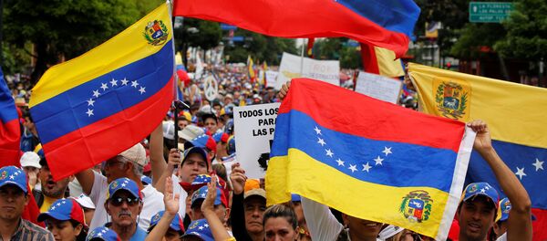 Las protestas en Caracas, Venezuela (archivo) - Sputnik Mundo