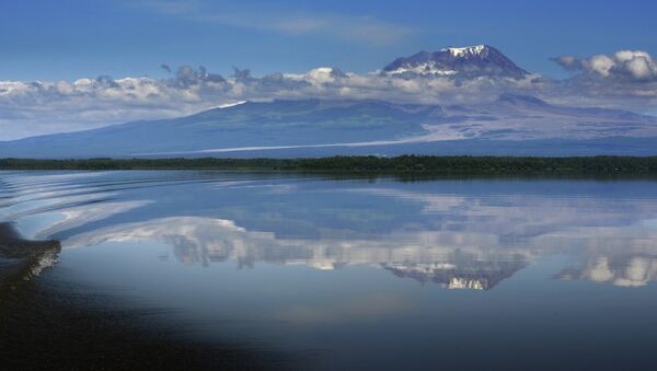 El volcán Shiveluch en la península rusa de Kamchatka - Sputnik Mundo