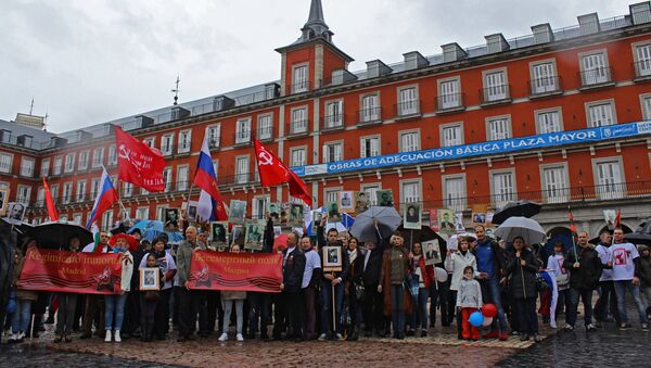 Regimiento inmortal en Madrid, 2016 - Sputnik Mundo