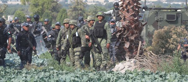 Militares mexicanos en el estado de Puebla Militares mexicanos en el estado de Puebla - Sputnik Mundo