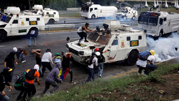 Protestas en Caracas (archivo) - Sputnik Mundo