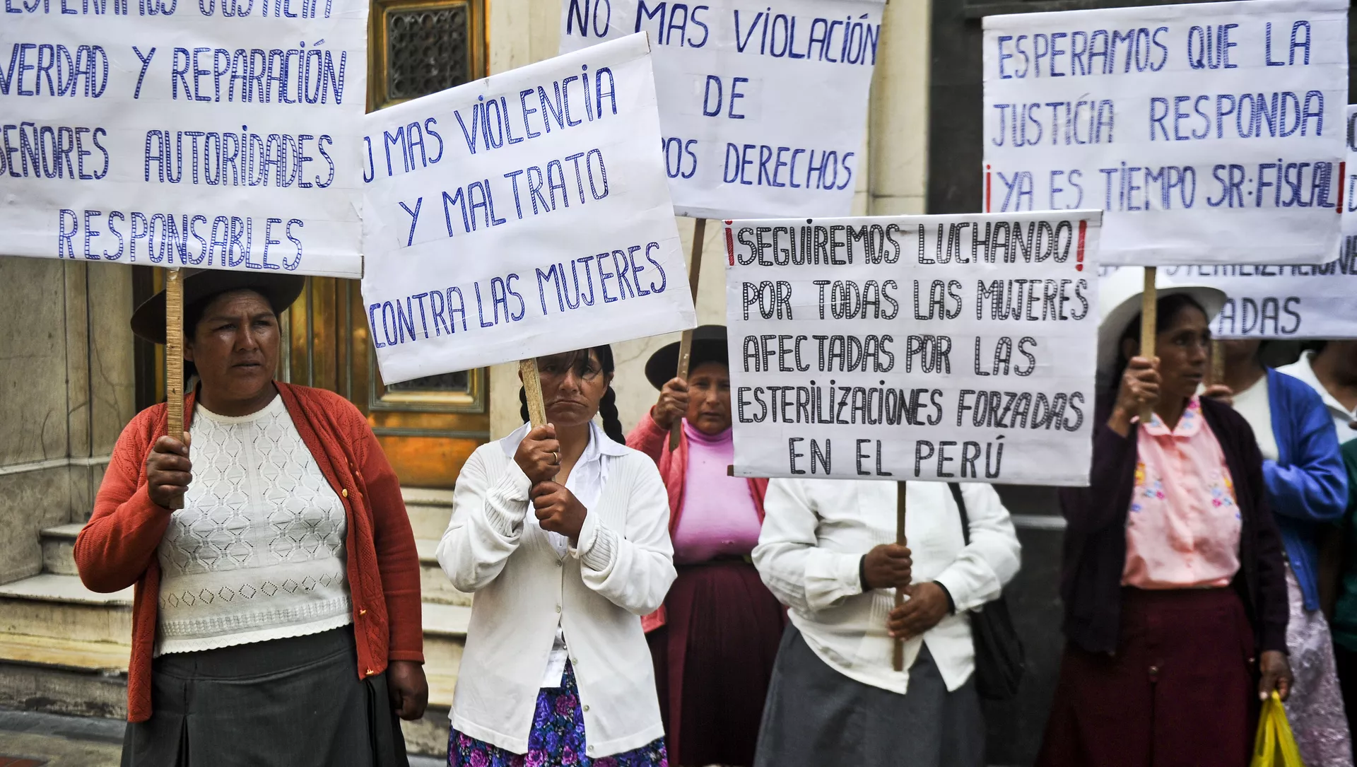 Protesta de mujeres indígenas