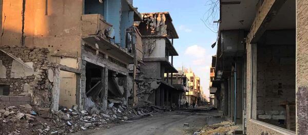 Buildings destroyed during combat activities in the residential part in Homs, Syria. (File) - Sputnik Mundo