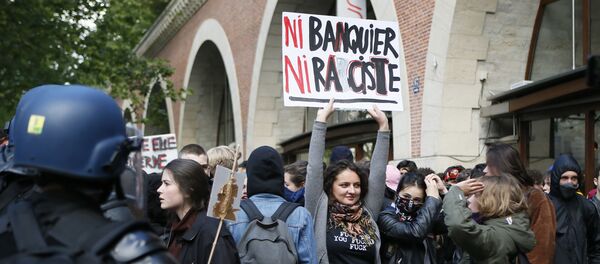 Protestas estudiantiles en París - Sputnik Mundo