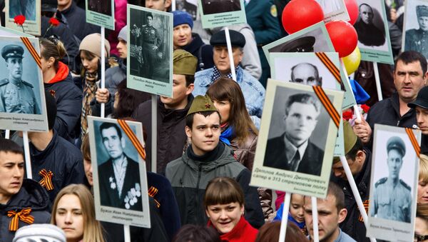 Regimiento Inmortal en la ciudad rusa de Tomsk - Sputnik Mundo