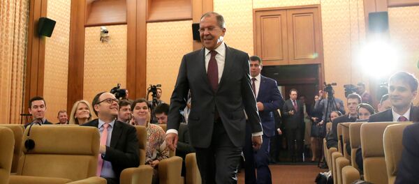 Serguéi Lavrov durante su visita a Washington - Sputnik Mundo