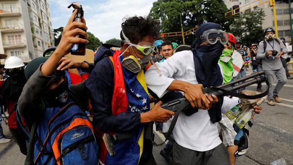 Protestas de la oposición en Venezuela (archivo) - Sputnik Mundo