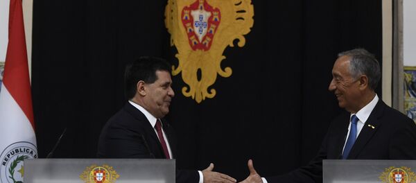 Horacio Cartes, presidente de Paraguay y su homólogo portugués, Marcelo Rebelo de Sousa - Sputnik Mundo
