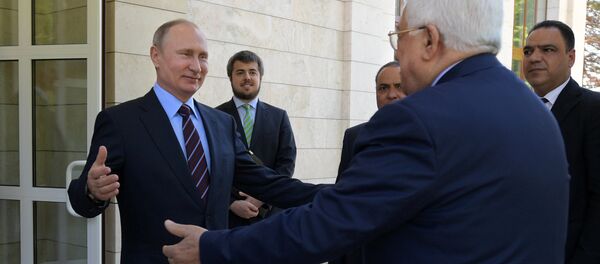 Vladímir Putin, presidente de Rusia, y Mahmud Abás, presidente de Palestina Vladímir Putin, presidente de Rusia, y Mahmud Abás, presidente de Palestina - Sputnik Mundo