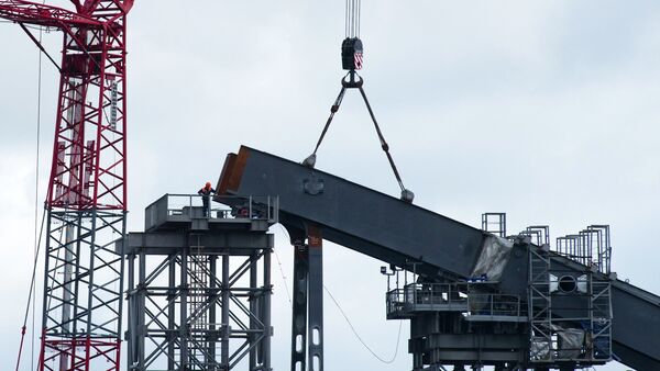 La construcción del puente de Crimea - Sputnik Mundo