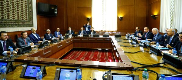 Las negociaciones intersirias en Ginebra (archivo) - Sputnik Mundo