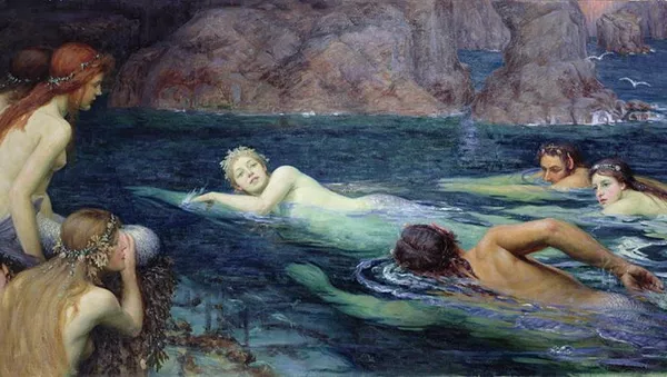 Pintura 'La carrera de sirenas y tritones' de Collier Twentyman Smithers, 1895 - Sputnik Mundo
