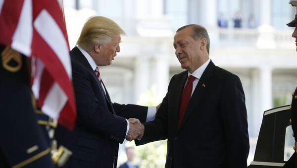 Presidente de EEUU, Donald Trump, y el presidente de Turquía, Recep Tayyip Erdogan - Sputnik Mundo